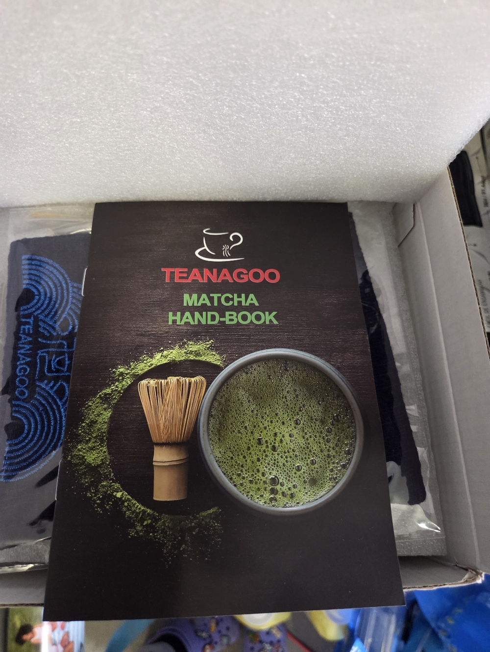 Teanagoo Matcha Hand-Book with Green Matcha Graphic